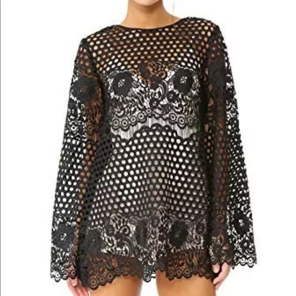 Alice McCall | Dresses | Alice Mccall Like I Would Black Crochet Lace Dress  Size Cover Up | Poshmark